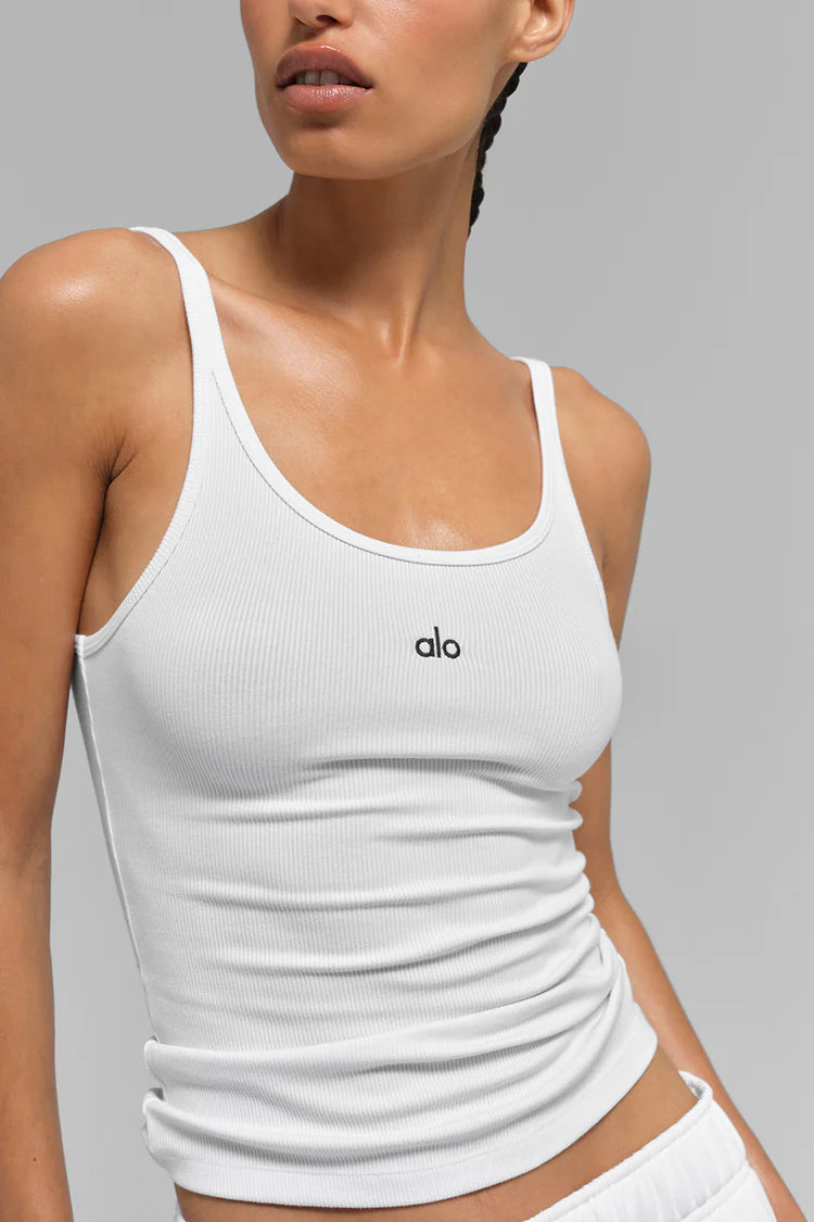 Ribbed Prosper Tank "White"