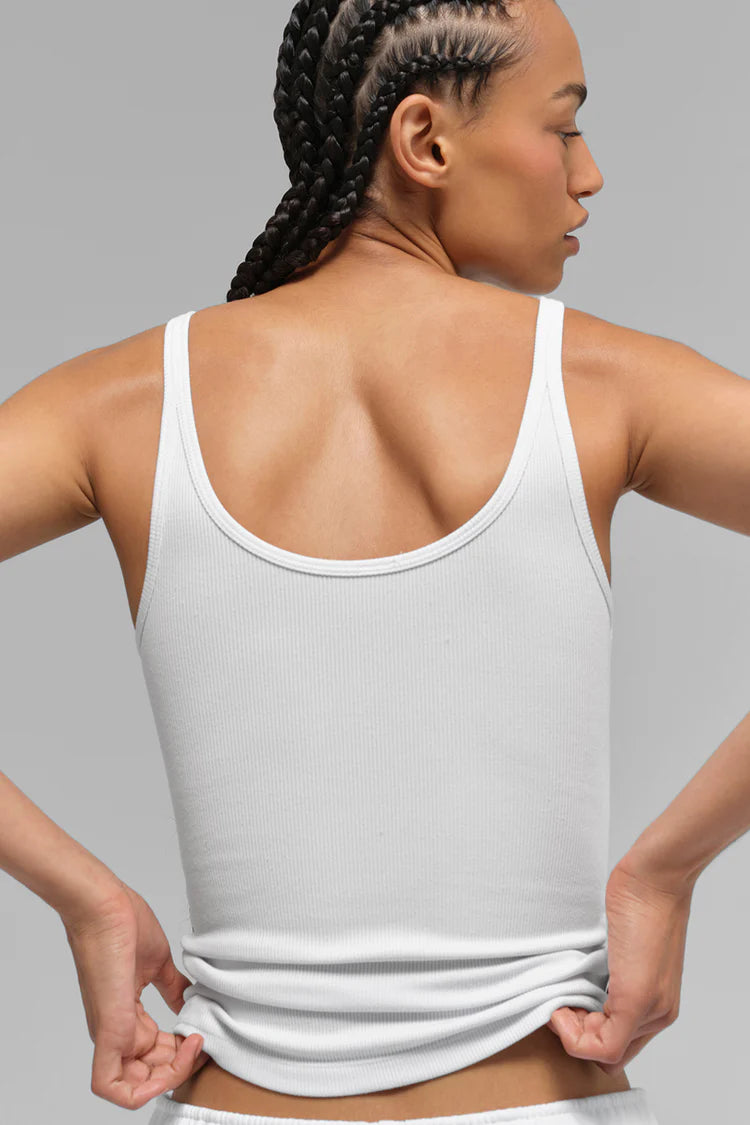 Ribbed Prosper Tank "White"