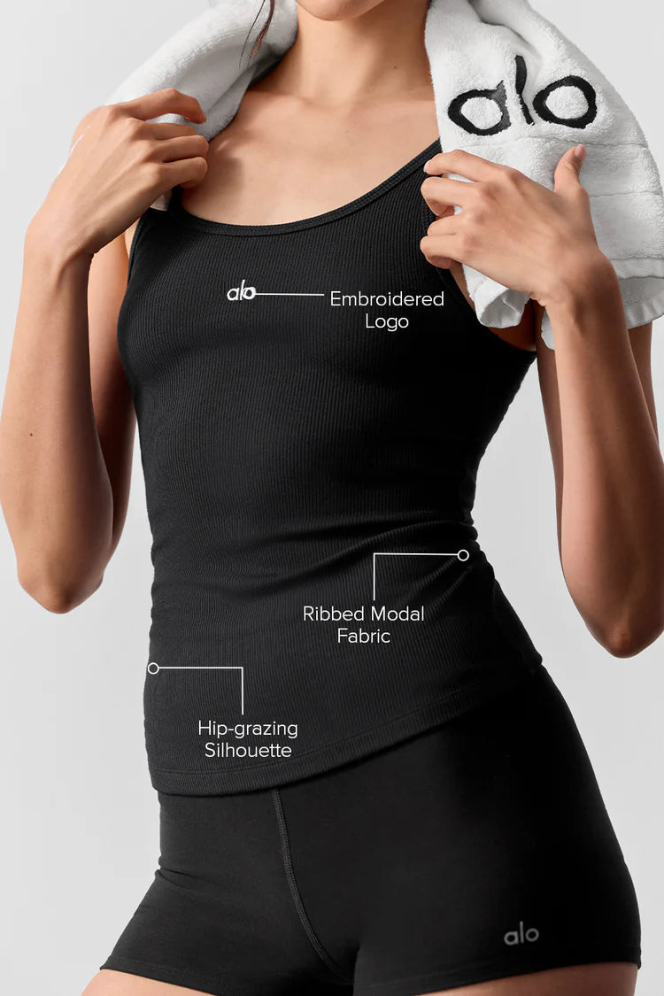 Ribbed Prosper Tank "Black"