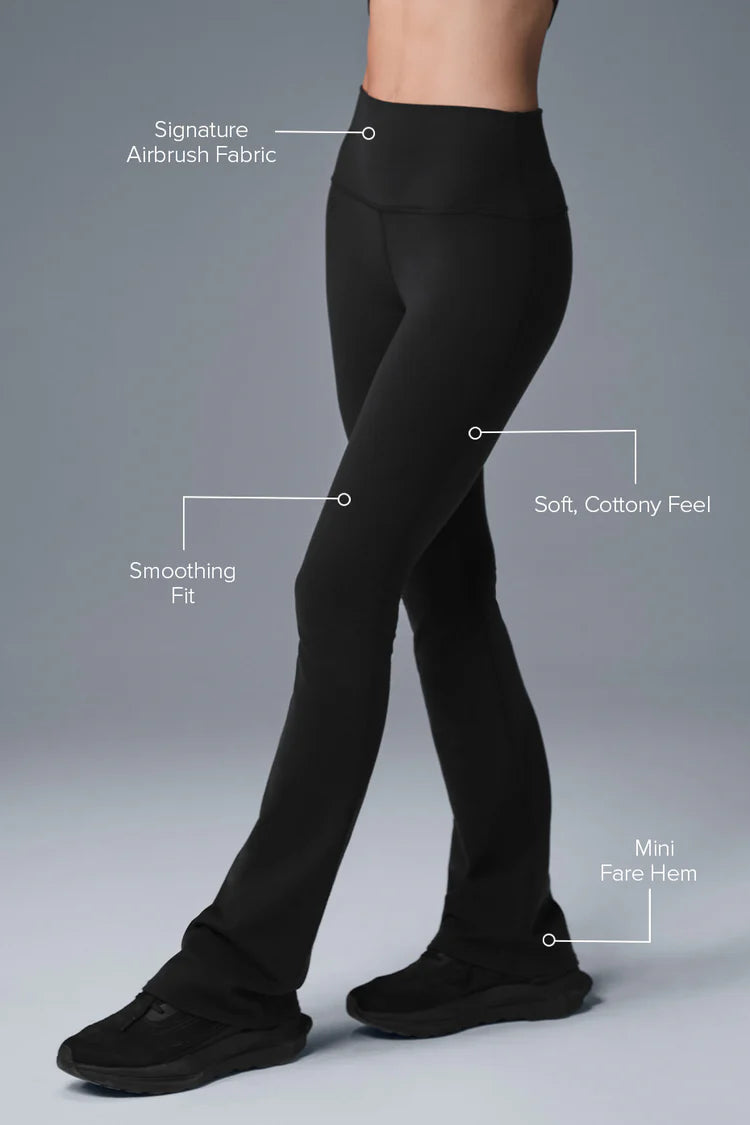 Airbrush High-Waist 7/8 Bootcut Legging "Black"