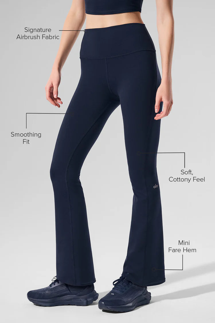 Airbrush High-Waist 7/8 Bootcut Legging "Navy"