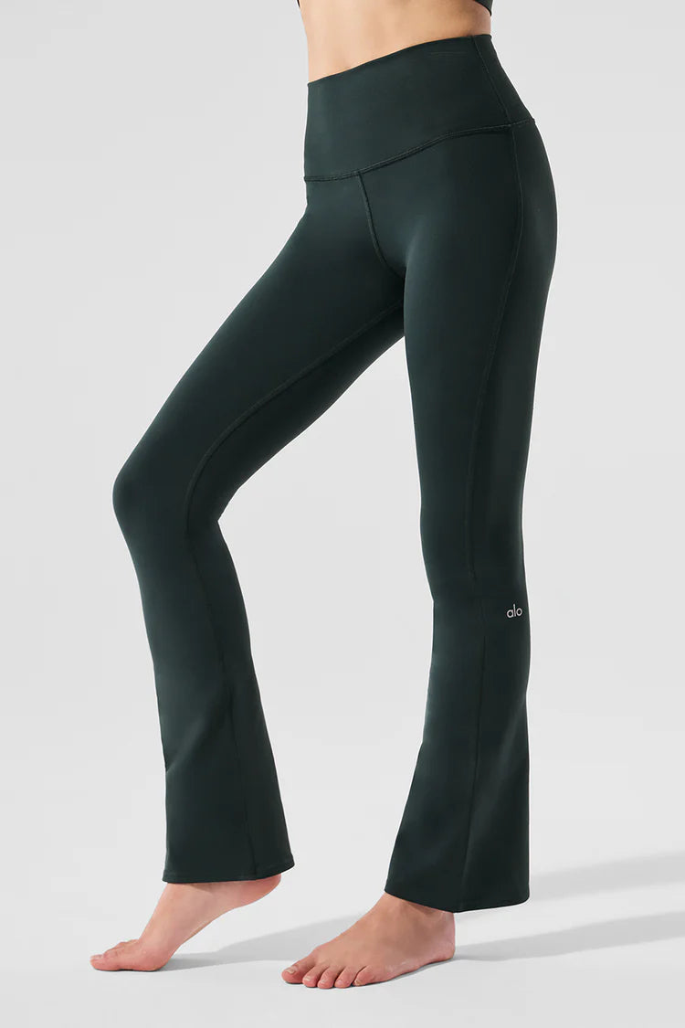Airbrush High-Waist 7/8 Bootcut Legging "Charcoal Green"