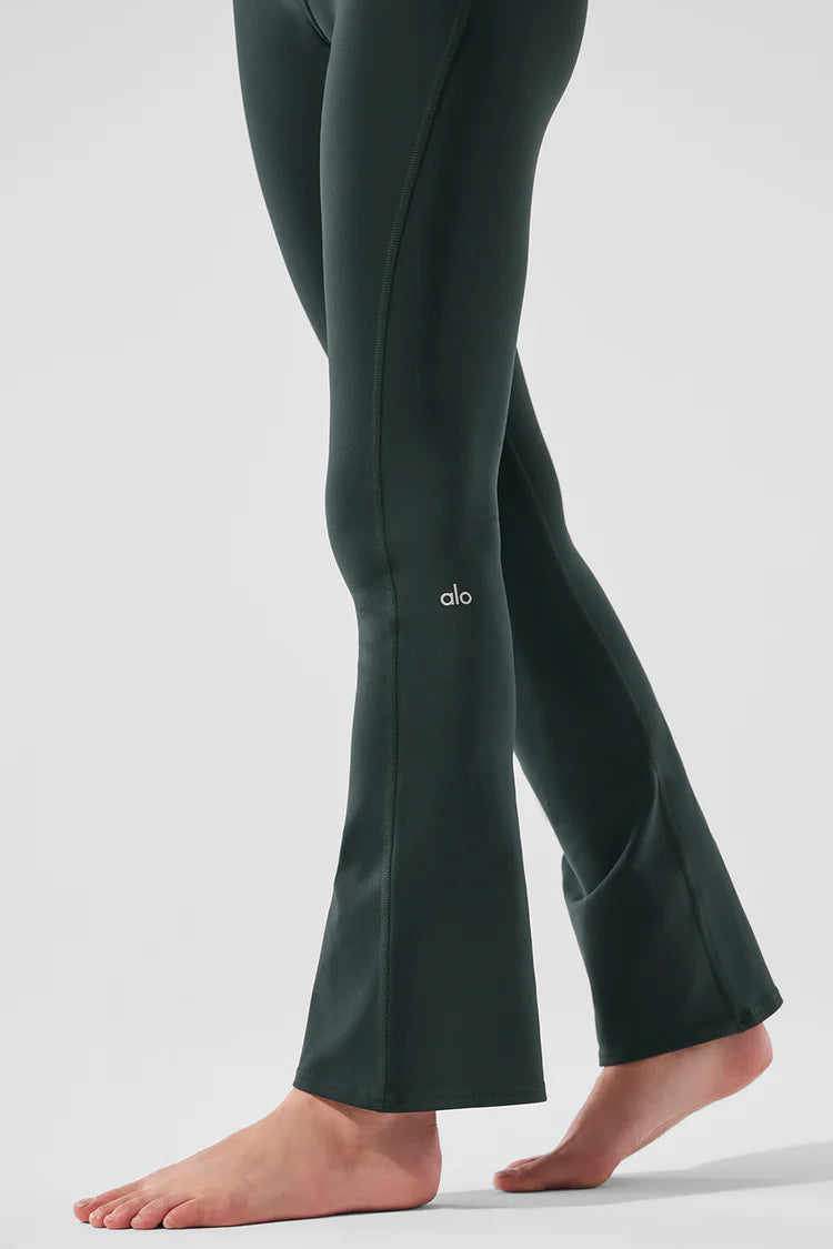 Airbrush High-Waist 7/8 Bootcut Legging "Charcoal Green"