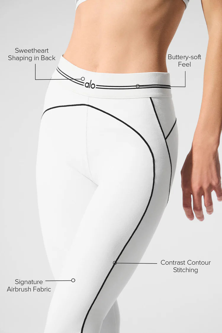 Airbrush High-Waist Heart Throb Legging "White/Black"