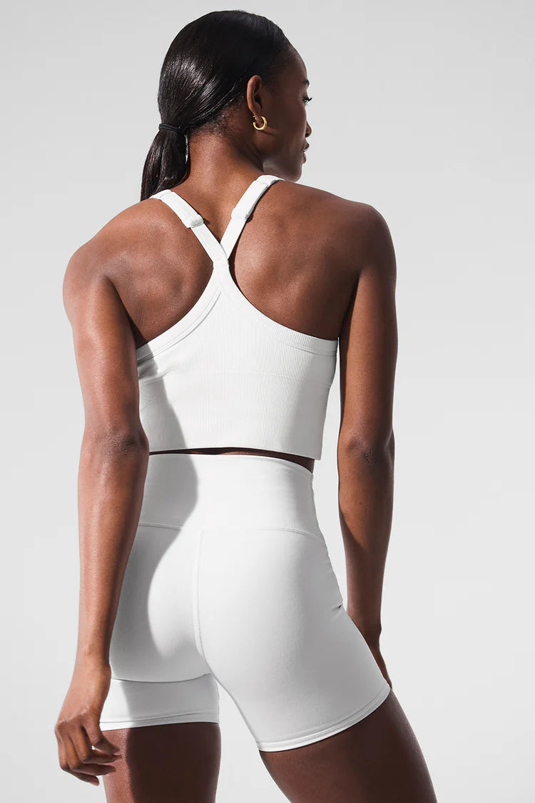 Seamless Ribbed Favorite Bra Tank "White"