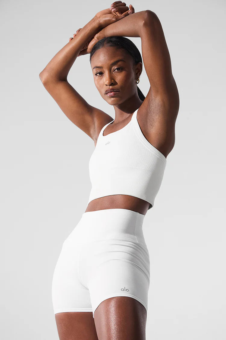 Seamless Ribbed Favorite Bra Tank "White"