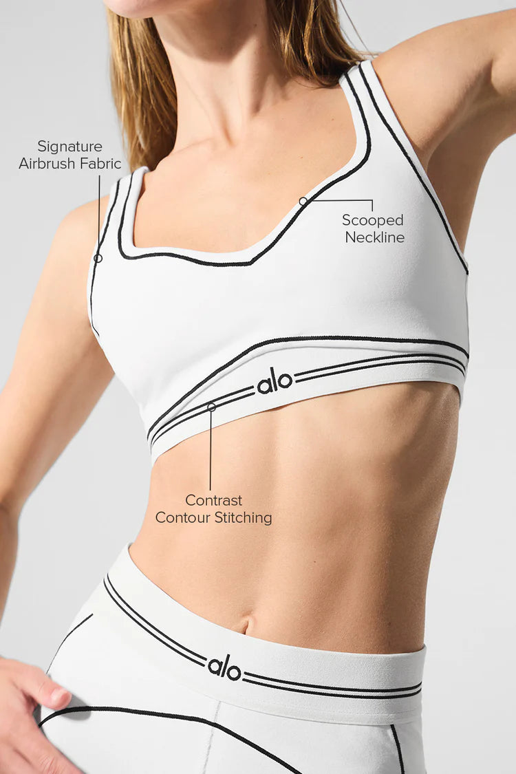 Airbrush Heart Throb Bra "White/Black"