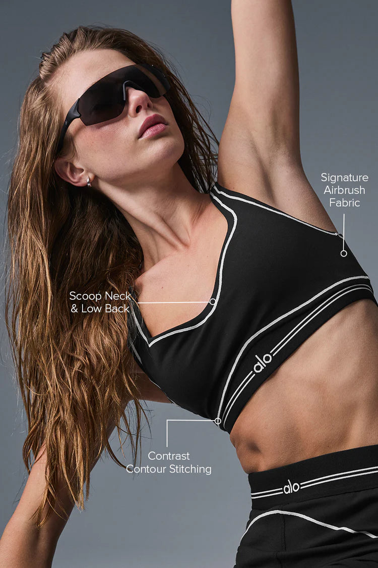 Airbrush Heart Throb Bra "Black/White"